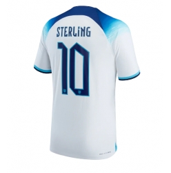 England Raheem Sterling #10 Home Stadium Replica Jersey World Cup 2022 Short Sleeves