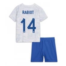 France Adrien Rabiot #14 Away Stadium Replica Jersey Kids World Cup 2022 Short Sleeves (+ pants)