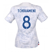 France Aurelien Tchouameni #8 Away Stadium Replica Jersey Women World Cup 2022 Short Sleeves