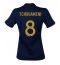 France Aurelien Tchouameni #8 Home Stadium Replica Jersey Women World Cup 2022 Short Sleeves