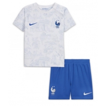 France Away Stadium Replica Jersey Kids World Cup 2022 Short Sleeves (+ pants)