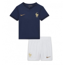 France Home Stadium Replica Jersey Kids World Cup 2022 Short Sleeves (+ pants)