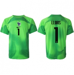 France Hugo Lloris #1 Goalkeeper Away Stadium Replica Jersey World Cup 2022 Short Sleeves