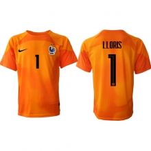 France Hugo Lloris #1 Goalkeeper Home Stadium Replica Jersey World Cup 2022 Short Sleeves