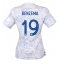 France Karim Benzema #19 Away Stadium Replica Jersey Women World Cup 2022 Short Sleeves