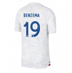 France Karim Benzema #19 Away Stadium Replica Jersey World Cup 2022 Short Sleeves