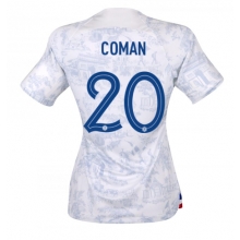 France Kingsley Coman #20 Away Stadium Replica Jersey Women World Cup 2022 Short Sleeves