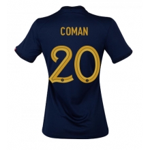 France Kingsley Coman #20 Home Stadium Replica Jersey Women World Cup 2022 Short Sleeves