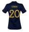 France Kingsley Coman #20 Home Stadium Replica Jersey Women World Cup 2022 Short Sleeves