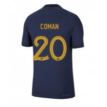 France Kingsley Coman #20 Home Stadium Replica Jersey World Cup 2022 Short Sleeves