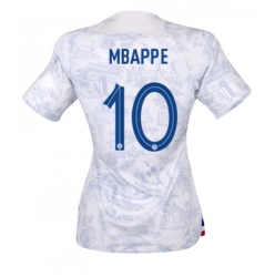 France Kylian Mbappe #10 Away Stadium Replica Jersey Women World Cup 2022 Short Sleeves