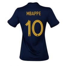 France Kylian Mbappe #10 Home Stadium Replica Jersey Women World Cup 2022 Short Sleeves