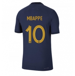 France Kylian Mbappe #10 Home Stadium Replica Jersey World Cup 2022 Short Sleeves