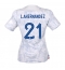 France Lucas Hernandez #21 Away Stadium Replica Jersey Women World Cup 2022 Short Sleeves