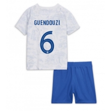 France Matteo Guendouzi #6 Away Stadium Replica Jersey Kids World Cup 2022 Short Sleeves (+ pants)