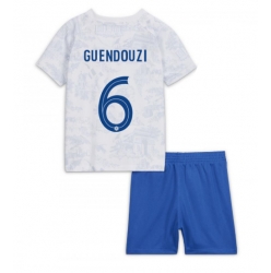 France Matteo Guendouzi #6 Away Stadium Replica Jersey Kids World Cup 2022 Short Sleeves (+ pants)