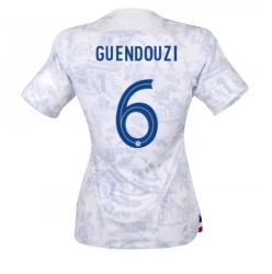 France Matteo Guendouzi #6 Away Stadium Replica Jersey Women World Cup 2022 Short Sleeves