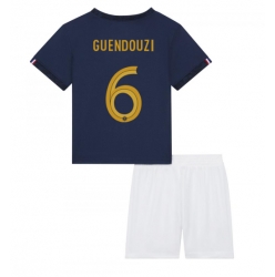 France Matteo Guendouzi #6 Home Stadium Replica Jersey Kids World Cup 2022 Short Sleeves (+ pants)