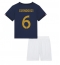 France Matteo Guendouzi #6 Home Stadium Replica Jersey Kids World Cup 2022 Short Sleeves (+ pants)