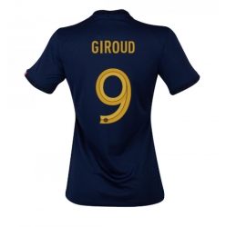 France Olivier Giroud #9 Home Stadium Replica Jersey Women World Cup 2022 Short Sleeves