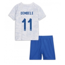 France Ousmane Dembele #11 Away Stadium Replica Jersey Kids World Cup 2022 Short Sleeves (+ pants)