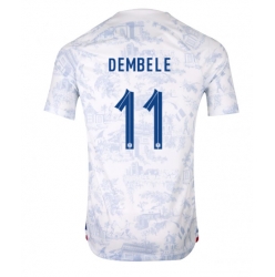 France Ousmane Dembele #11 Away Stadium Replica Jersey World Cup 2022 Short Sleeves