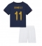 France Ousmane Dembele #11 Home Stadium Replica Jersey Kids World Cup 2022 Short Sleeves (+ pants)