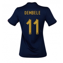 France Ousmane Dembele #11 Home Stadium Replica Jersey Women World Cup 2022 Short Sleeves