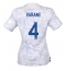 France Raphael Varane #4 Away Stadium Replica Jersey Women World Cup 2022 Short Sleeves