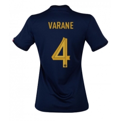 France Raphael Varane #4 Home Stadium Replica Jersey Women World Cup 2022 Short Sleeves