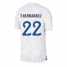 France Theo Hernandez #22 Away Stadium Replica Jersey World Cup 2022 Short Sleeves