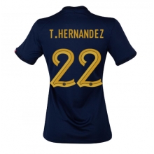 France Theo Hernandez #22 Home Stadium Replica Jersey Women World Cup 2022 Short Sleeves