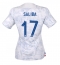 France William Saliba #17 Away Stadium Replica Jersey Women World Cup 2022 Short Sleeves