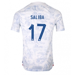 France William Saliba #17 Away Stadium Replica Jersey World Cup 2022 Short Sleeves