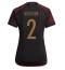 Germany Antonio Rudiger #2 Away Stadium Replica Jersey Women World Cup 2022 Short Sleeves