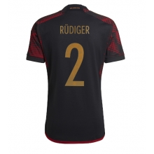 Germany Antonio Rudiger #2 Away Stadium Replica Jersey World Cup 2022 Short Sleeves