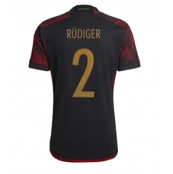 Germany Antonio Rudiger #2 Away Stadium Replica Jersey World Cup 2022 Short Sleeves