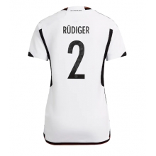 Germany Antonio Rudiger #2 Home Stadium Replica Jersey Women World Cup 2022 Short Sleeves