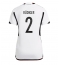 Germany Antonio Rudiger #2 Home Stadium Replica Jersey Women World Cup 2022 Short Sleeves