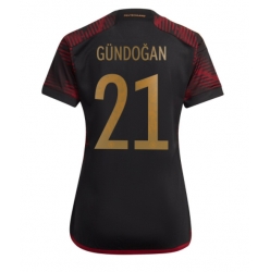 Germany Ilkay Gundogan #21 Away Stadium Replica Jersey Women World Cup 2022 Short Sleeves