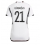 Germany Ilkay Gundogan #21 Home Stadium Replica Jersey Women World Cup 2022 Short Sleeves