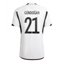 Germany Ilkay Gundogan #21 Home Stadium Replica Jersey World Cup 2022 Short Sleeves