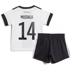 Germany Jamal Musiala #14 Home Stadium Replica Jersey Kids World Cup 2022 Short Sleeves (+ pants)