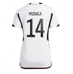 Germany Jamal Musiala #14 Home Stadium Replica Jersey Women World Cup 2022 Short Sleeves