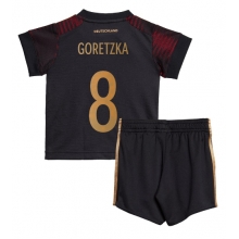 Germany Leon Goretzka #8 Away Stadium Replica Jersey Kids World Cup 2022 Short Sleeves (+ pants)