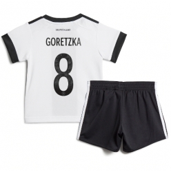 Germany Leon Goretzka #8 Home Stadium Replica Jersey Kids World Cup 2022 Short Sleeves (+ pants)