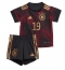 Germany Leroy Sane #19 Away Stadium Replica Jersey Kids World Cup 2022 Short Sleeves (+ pants)