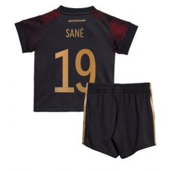 Germany Leroy Sane #19 Away Stadium Replica Jersey Kids World Cup 2022 Short Sleeves (+ pants)