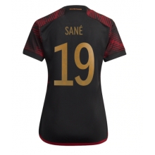 Germany Leroy Sane #19 Away Stadium Replica Jersey Women World Cup 2022 Short Sleeves