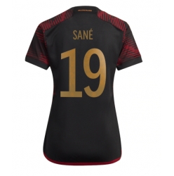 Germany Leroy Sane #19 Away Stadium Replica Jersey Women World Cup 2022 Short Sleeves